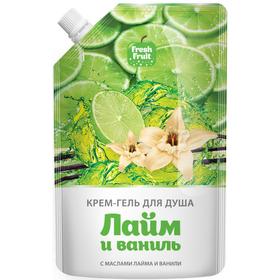 

Крем-гель для душа Fresh Fruit «Лайм и ваниль», дой-пак, 200 мл