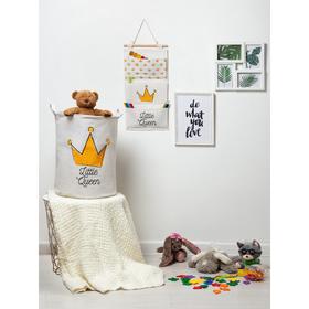 

Кармашек текстильный Этель "Little queen", 3 отделения, 26х50 см, водонепроницаемый