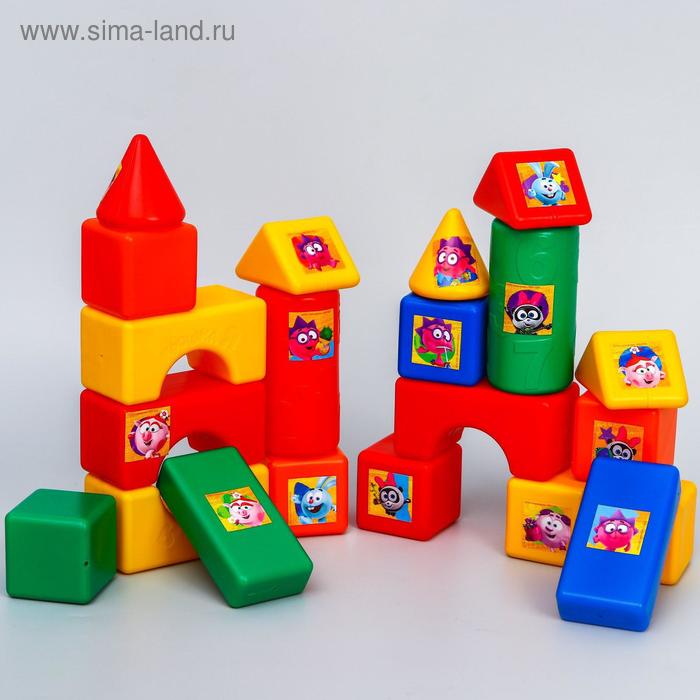 Набор цветных кубиков Крош и Ёжик, 60 элементов, Смешарики, кубик 6 х 6 см кубик магический qiyi qihang 60 мм 3x3 6 см скоростной 3x3x3