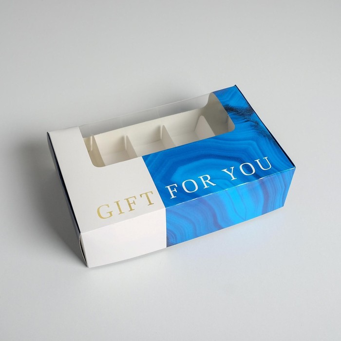 

Коробка для эклеров с вкладышами - 5 шт " For you", 25,2 х 15 х 7 см