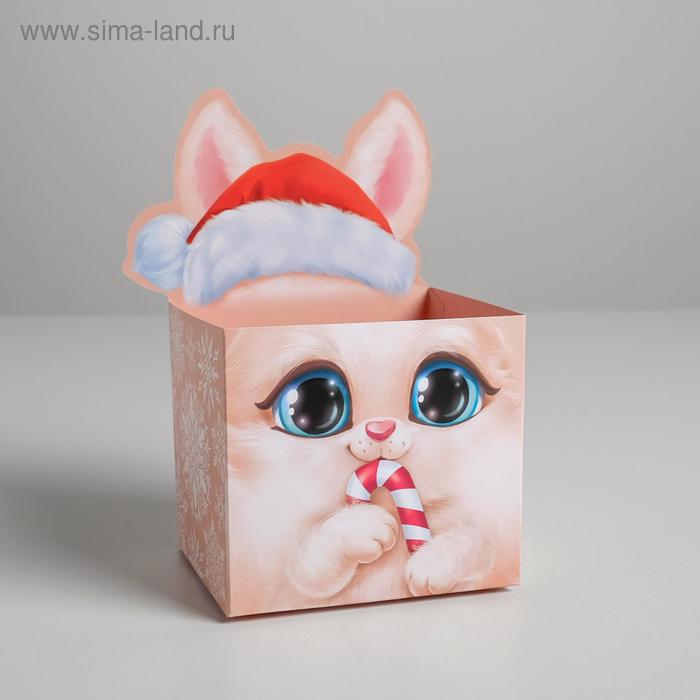 

Коробка для мини-букетов «С Новым годом», зая, 12 х 17 х 10 см