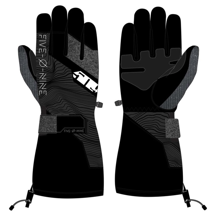 Перчатки 509 Backcountry с утеплителем, серый, чёрный, XS