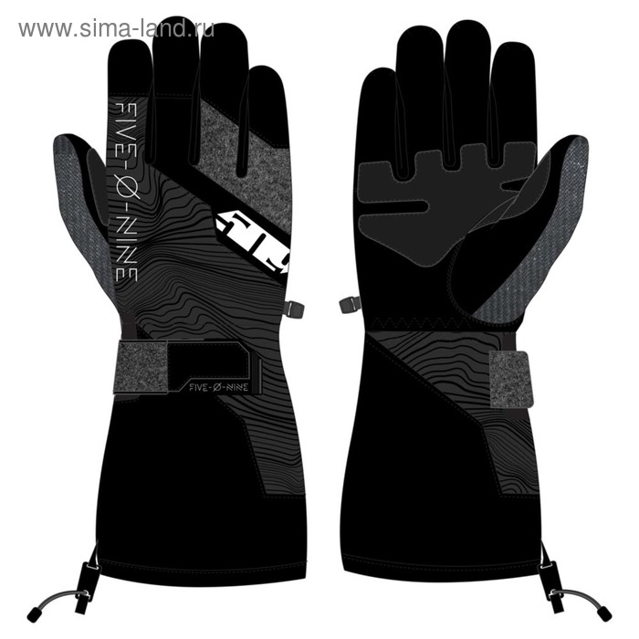 Перчатки 509 Backcountry с утеплителем, размер XS, серые, чёрные перчатки 509 backcountry с подогревом размер 3xl чёрные