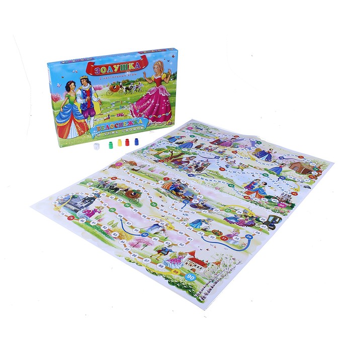 Настольная игра «Золушка/Белоснежка и семь гномов», 2 в 1