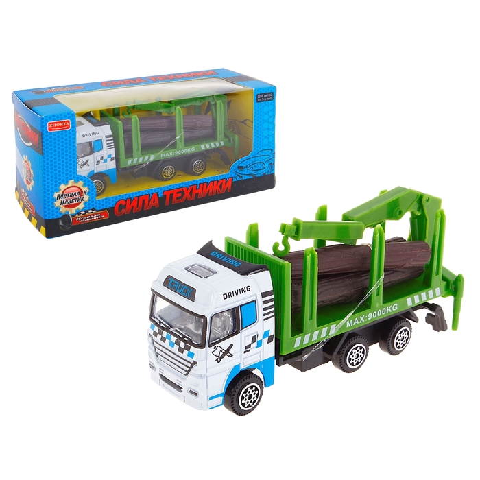 Машина металлическая "Лесовоз", цвета МИКС