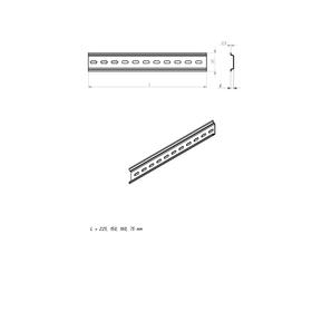 DIN-рейка ТУНДРА krep, L=150, оцинкованная, цвет желтый, в упаковке 1 шт. от Сима-ленд