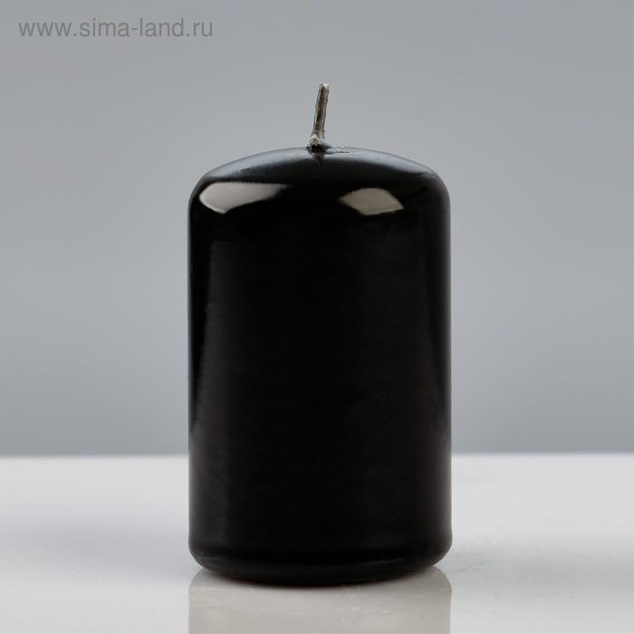 

Свеча - цилиндр лакированная, 5×8 см, чёрная