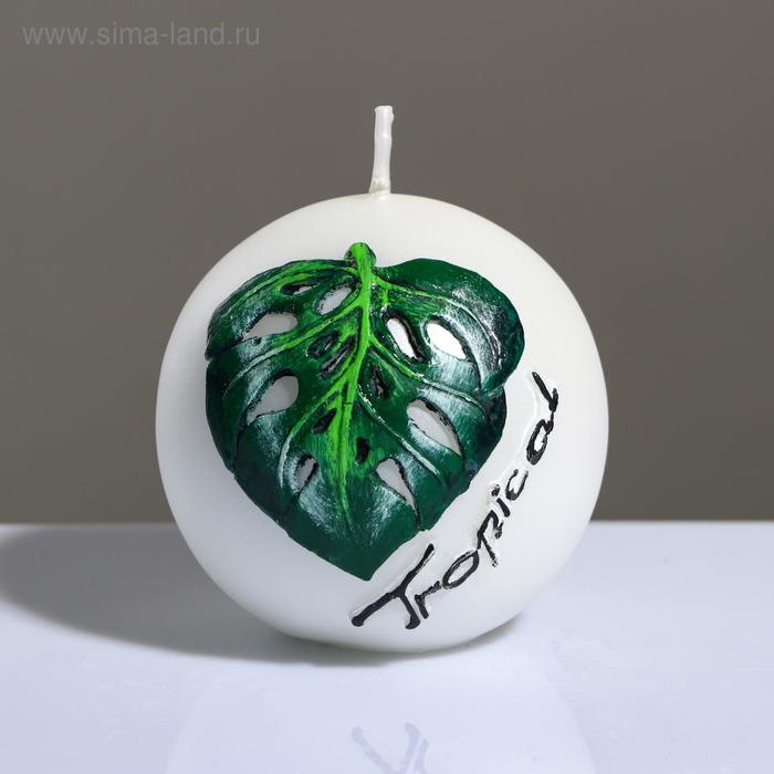 

Свеча шар "Tropical", 8 см, жемчужный белый