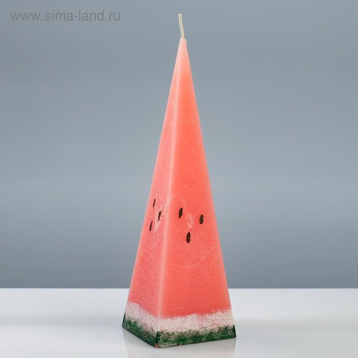 

Свеча пирамида "Арбуз", 6,5×6,5×23 см, розовый