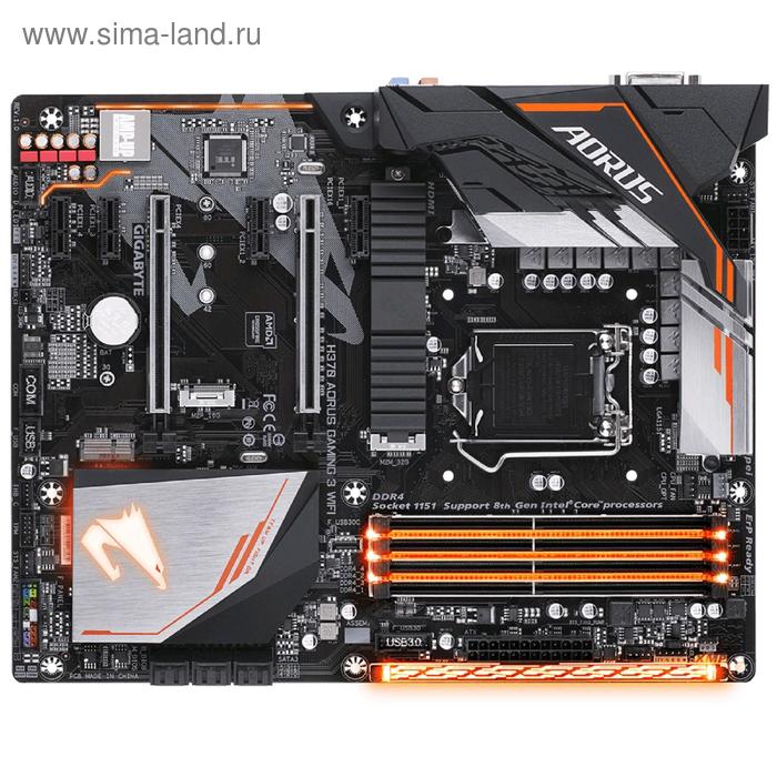 фото Материнская плата gigabyte h370 aorus gaming 3 wifi, 1151v2, h370, 4xddr4, dvi, hdmi, atx