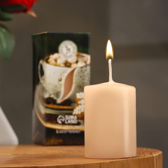 свеча ароматическая пряное яблоко 4×6 см в коробке Свеча ароматическая Утренний кофе , 4×6 см, в коробке
