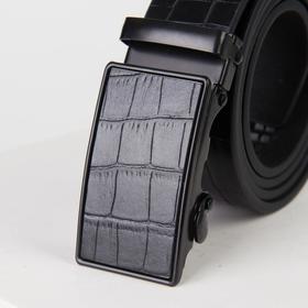 

Ремень мужской, ширина 3,5 см, автомат, пряжка металл, цвет чёрный