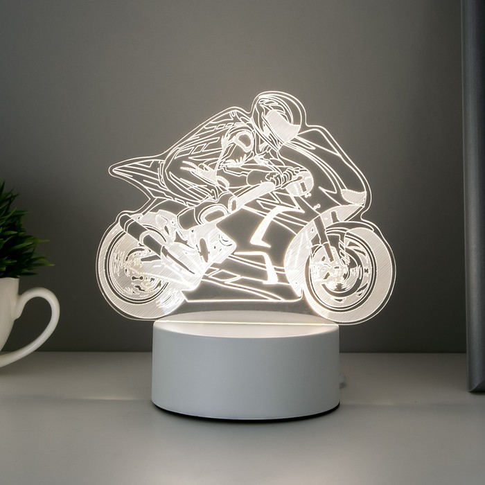 

Светильник "Мотоциклист" LED RGB от сети 9,5х15,5х16,5 см