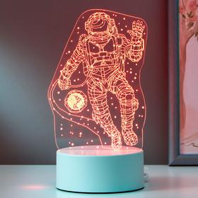 Светильник 'Космонавт' LED RGB от сети 9,5х10х21 см Ош