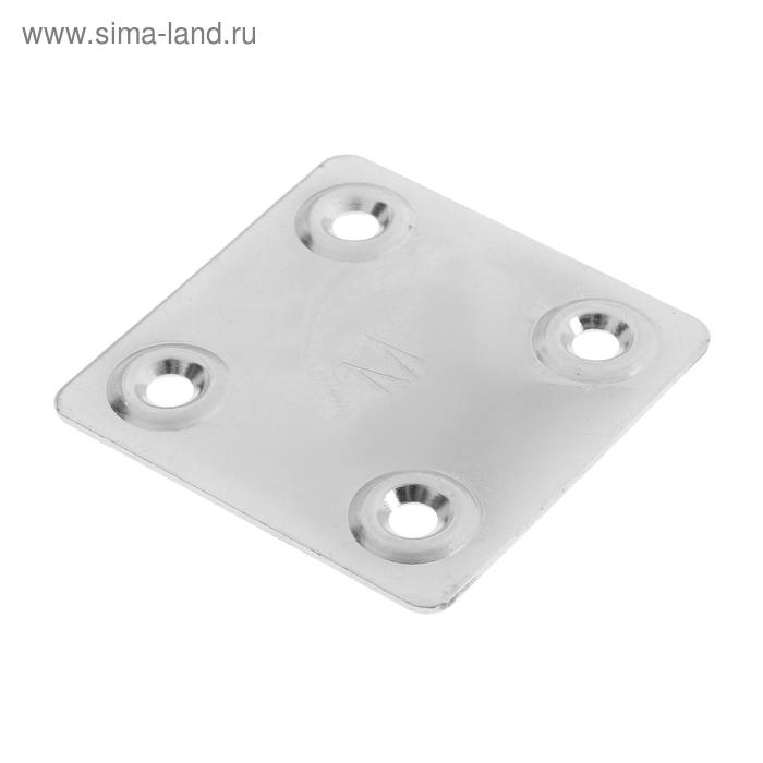 

Пластина крепёжная ТУНДРА krep, 48х48х1.2 мм, цинк, в упаковке 1 шт.
