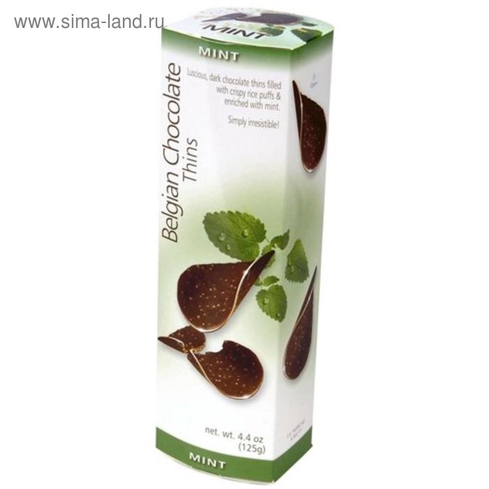

Шоколадные чипсы Belgian Chocolate Thins Mint, 80 г