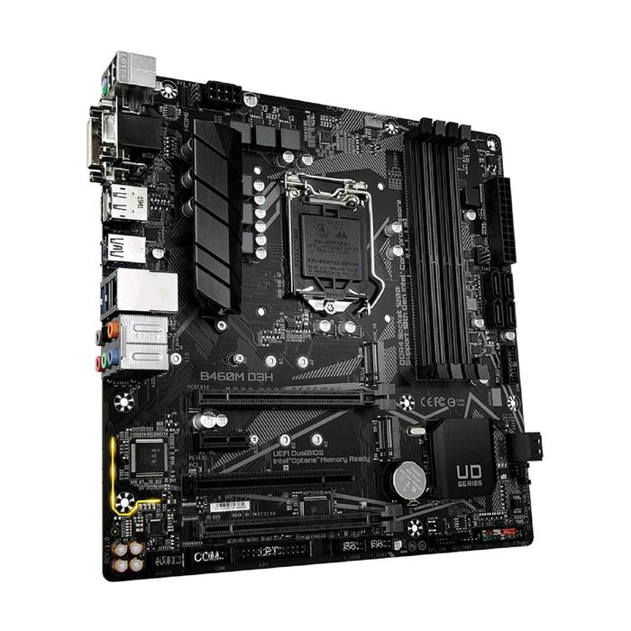 фото Материнская плата gigabyte b460m d3h, lga1200, b460, 4xddr4, vga, dvi, hdmi, dp, matx