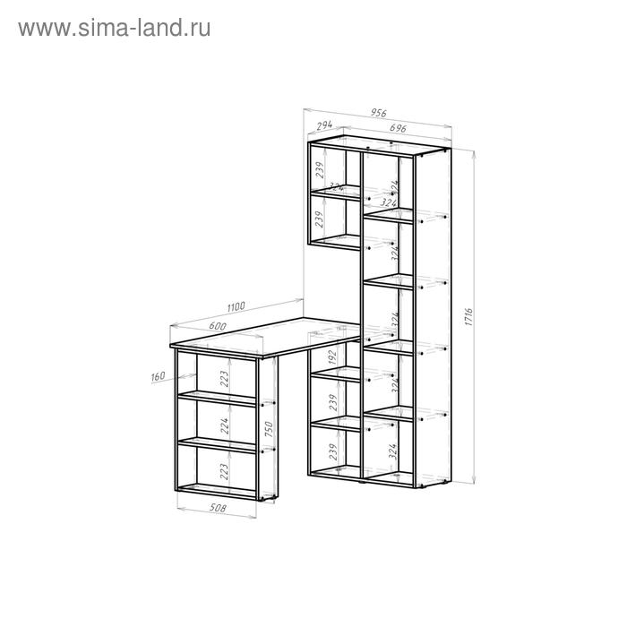 

Компьютерный стол Элемент-2, 698х1100х1716, Дуб сонома