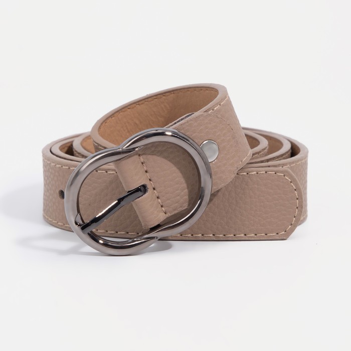 

Ремень женский, ширина - 2,8 см, пряжка металл, цвет светло-коричневый