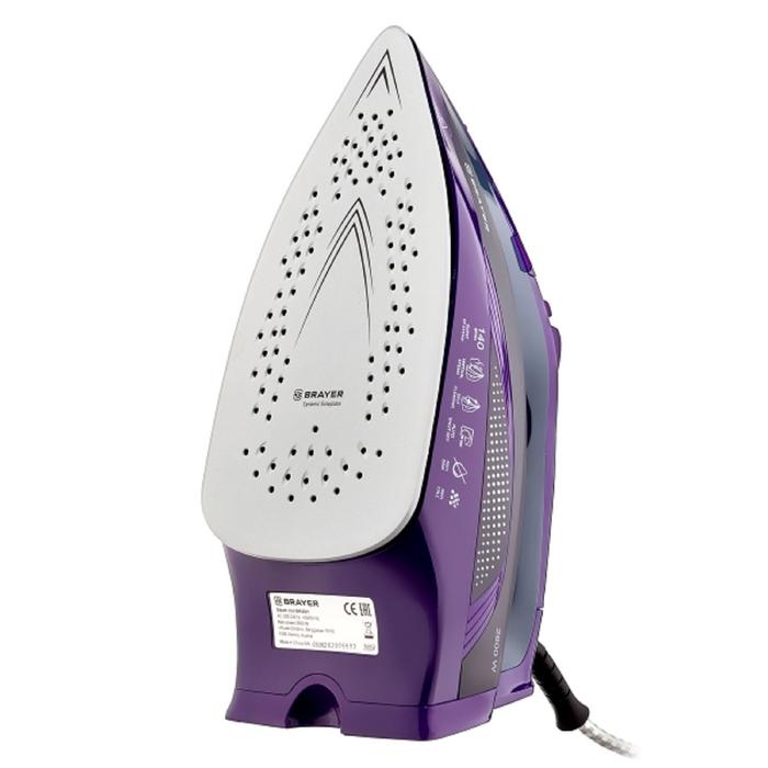 

Утюг BRAYER 4001BR, 2600 Вт, керамическая подошва, 25 г/мин, 360 мл, фиолетовый