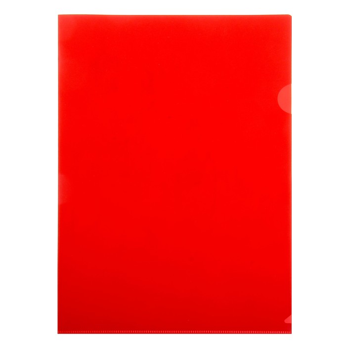 Папка-уголок A4, 180 мкм непрозрачная, глянцевая, плотная, красная