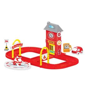 

Игровой набор, пожарная станция с круговой дорогой