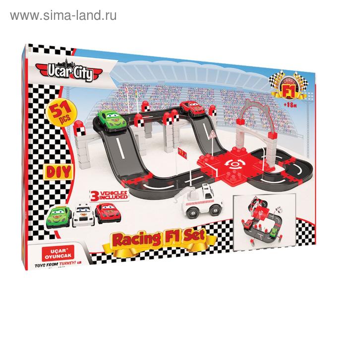 Набор игровой Terides Ucar Turbo «Гонка Формула 1», 57 предметов игровые наборы terides игровой набор гонка 50 предметов