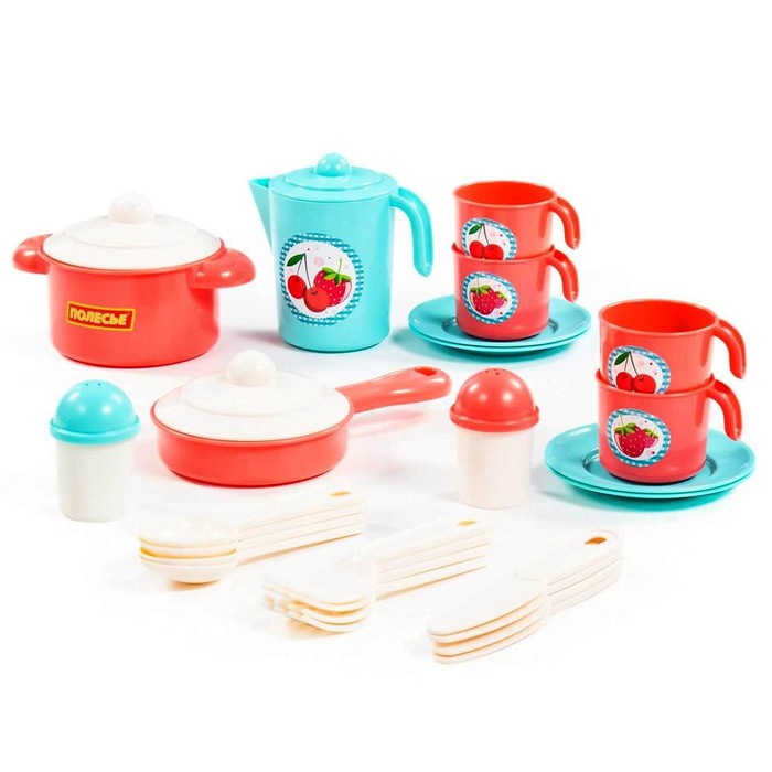 Набор детской посуды «Настенька», на 4 персоны, 28 элементов цена и фото