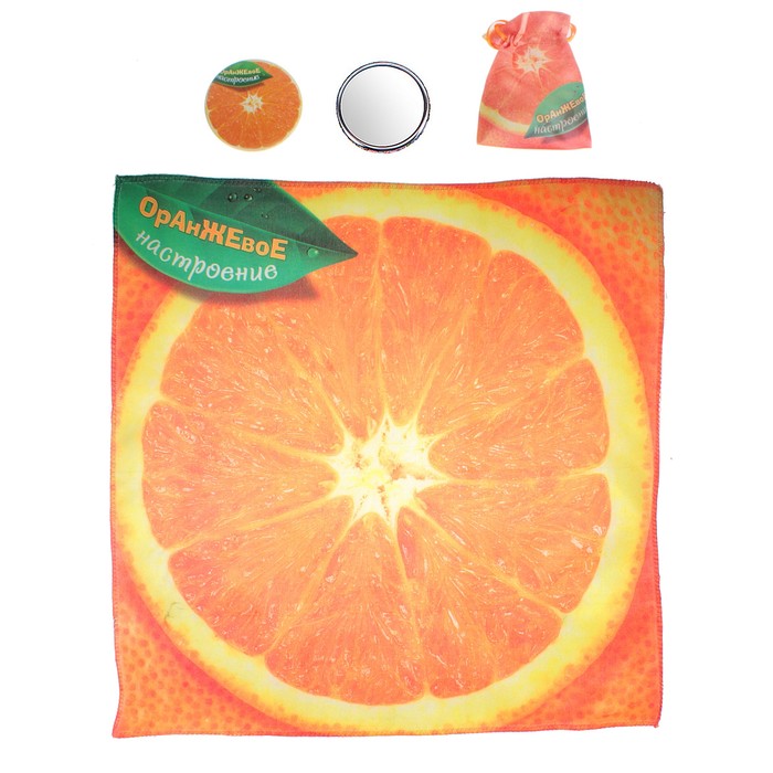 Подарочный набор "Для отличного настроения" (зеркало, платок)