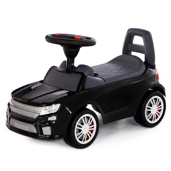 Каталка-автомобиль SuperCar №6 со звуковым сигналом, цвет чёрный каталки полесье автомобиль supercar 5 со звуковым сигналом