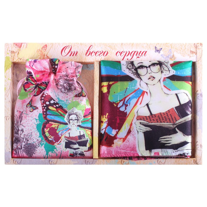 Подарочный набор "Винтаж" (зеркало, платок)