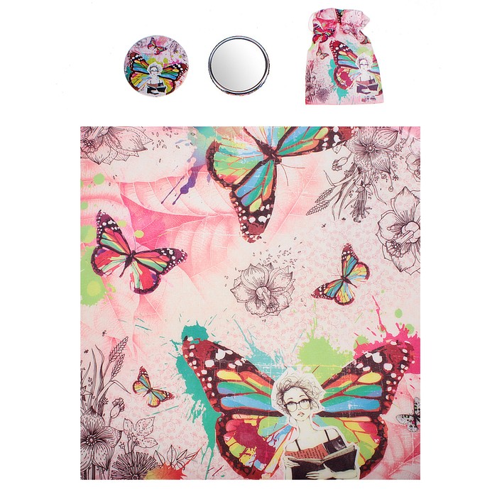 Подарочный набор "Винтаж" (зеркало, платок)