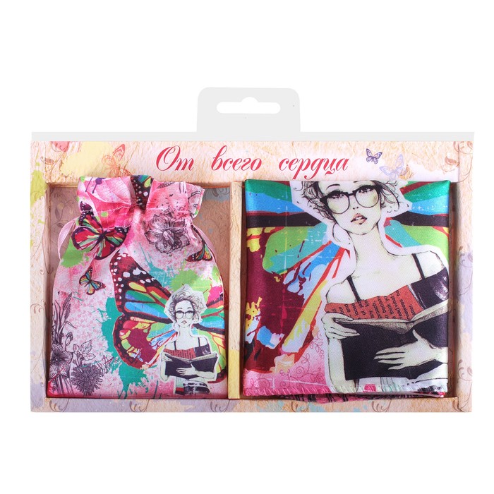 Подарочный набор "Винтаж" (зеркало, платок)