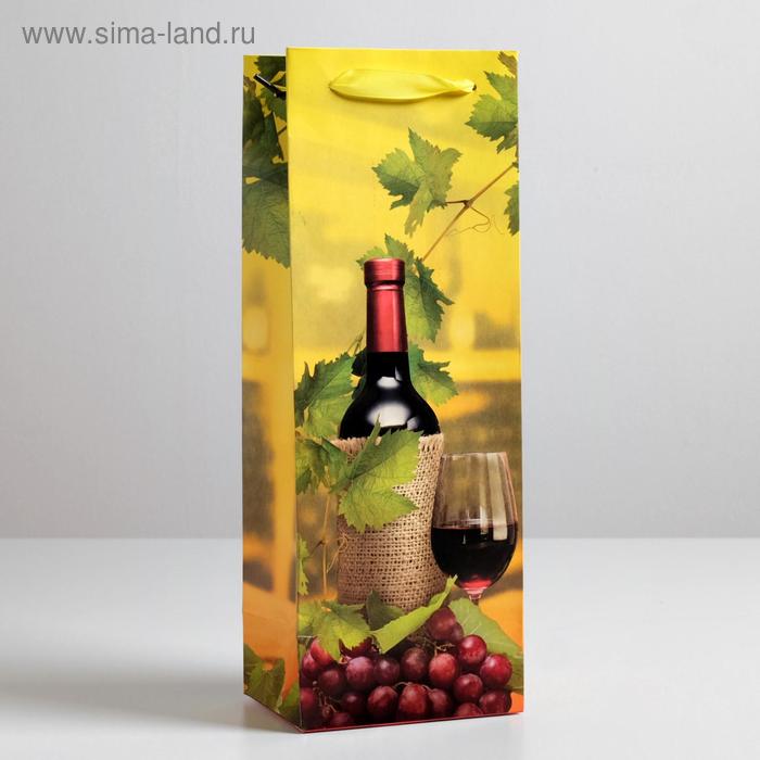 

Пакет ламинированный под бутылку «Красное вино», 13 x 36 x 10 см