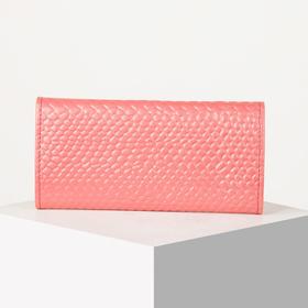 

Кошелёк женский, 2 отдела на клапане, цвет чайная роза