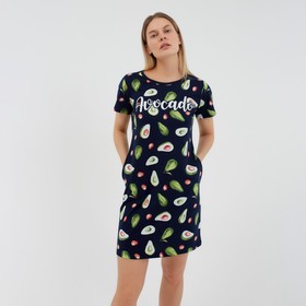 

Платье домашнее женское, цвет синий, размер 50