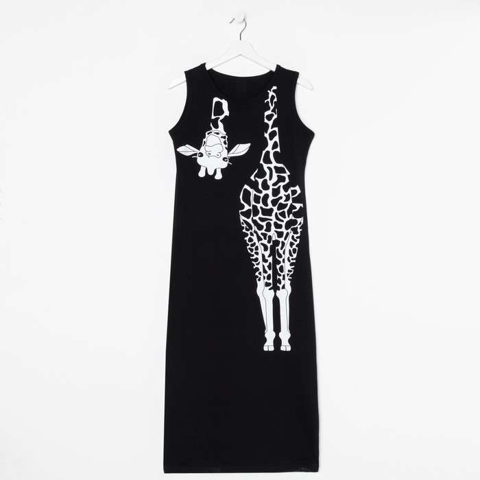 фото Платье домашнее женское, цвет чёрный, размер 46 дарья