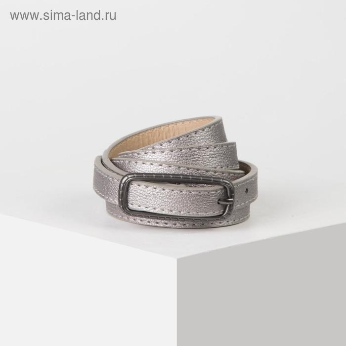 

Ремень женский, ширина - 1,4 см, пряжка металл, цвет бронзовый