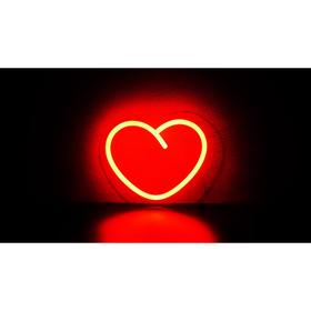 Неоновая вывеска «Сердце» 19 × 15.5 см, 12 В Ош