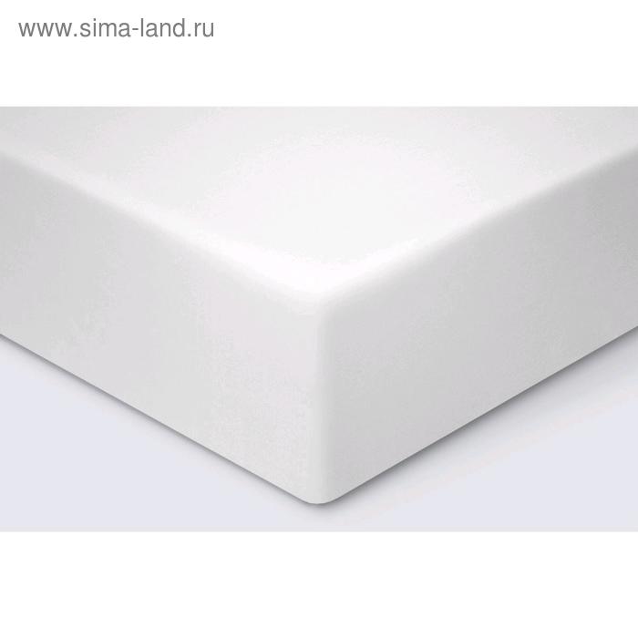 фото Простыня на резинке, размер 140 × 200 × 23 см, сатин, цвет белый ecotex