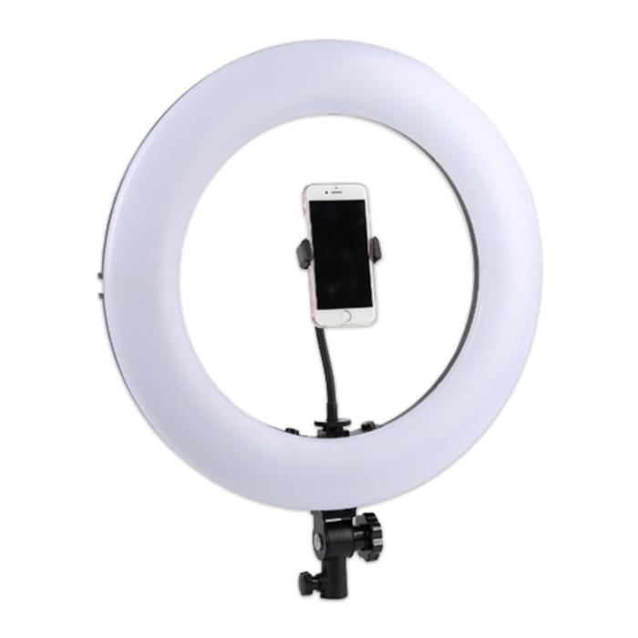 Кольцевая лампа OKIRA LED RING LCD 480 SY, 96 Вт, 480 светодиодов, d=45 см, + штатив, чёрная