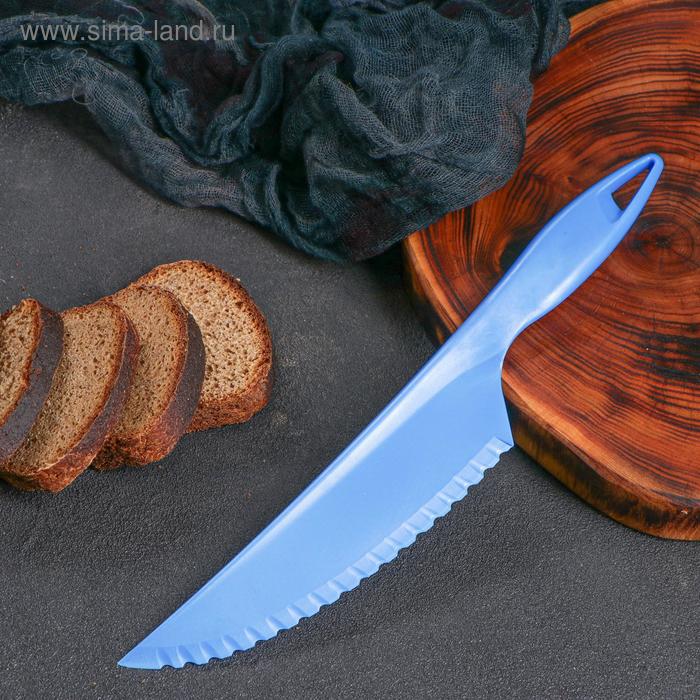 Нож пластиковый, для хлеба и масла, 30 см, микс