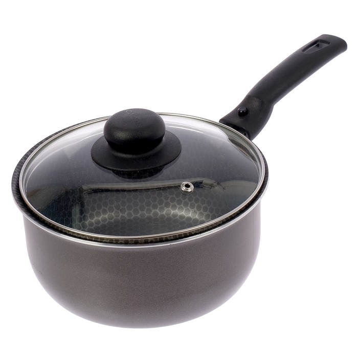 Ковш 1,5 л "Дискавери", 18 см, стеклянная крышка, съемная ручка