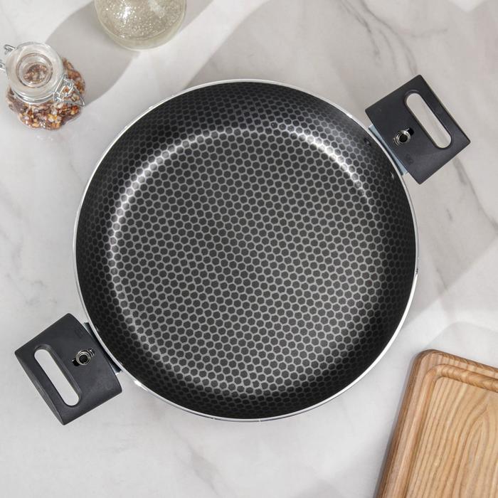 Жаровня 26 см "Дискавери", 3,5 л, стеклянная крышка, съемные ручки