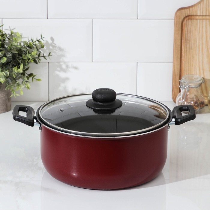 Кастрюля 4,5 л "Эксперт", 24 см, стеклянная крышка