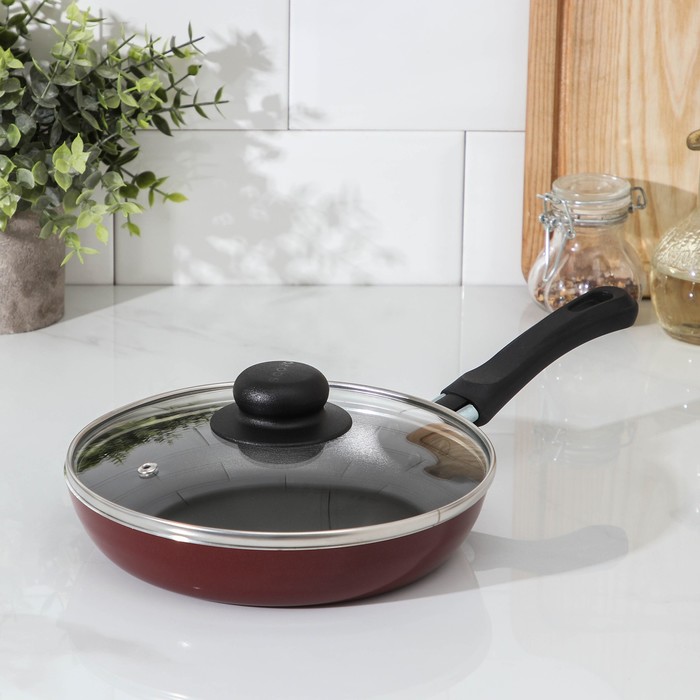 Сковорода 20 см Expert, стеклянная крышка