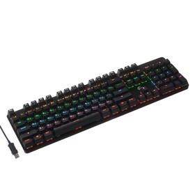Клавиатура Gembird KB-G530L, проводная, механическая, 104 клавиши, подсветка, USB, чёрная Ош