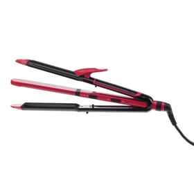 

Стайлер Sakura SA-4520BP, 3-в-1, 45 Вт, 200ºС, керамика, пластины 105х30 мм, чёрно-розовый