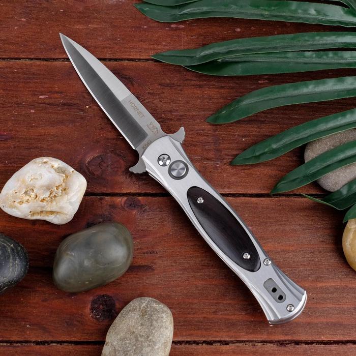 Нож автоматический, складной Hornet сталь - AUS8, рукоять - дерево туристический нож глухарь сталь aus8 рукоять дерево
