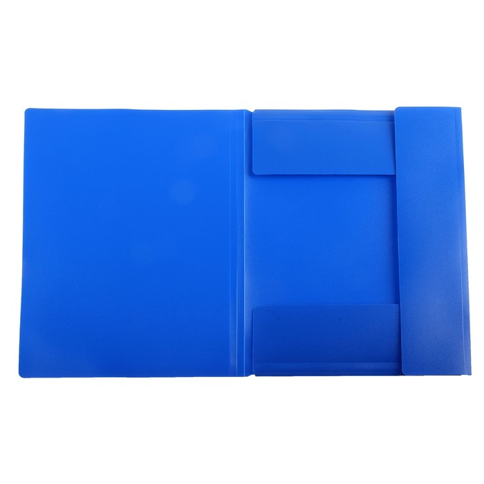 Папка на резинке А4 непрозрачная Синяя, корешок 15мм, пластик 0,40мм